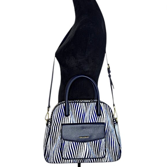 Vera Bradley Wavy Stripe Bowler Satchel - Picture 2 of 12